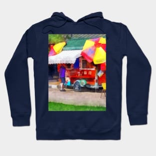 Hot Dog Stand in Mall Hoodie